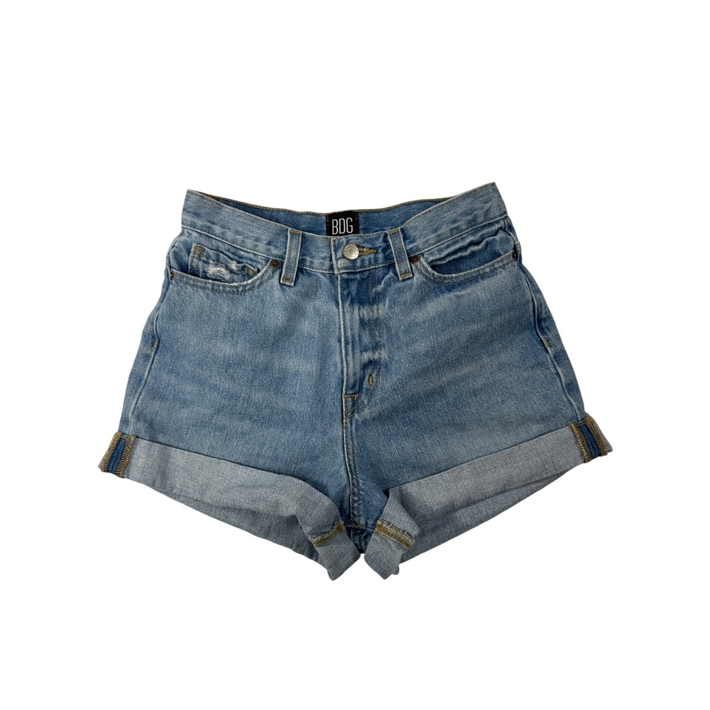 BDG Urban Outfitters Mom High-Rise Denim Shorts Light Wash Blue Size‎ 25
